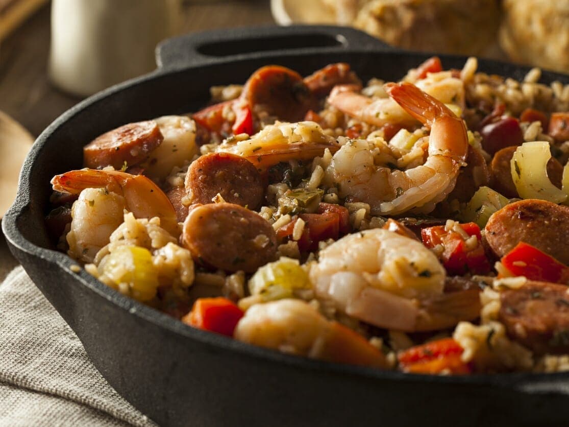 Paella kana ja krevettidega